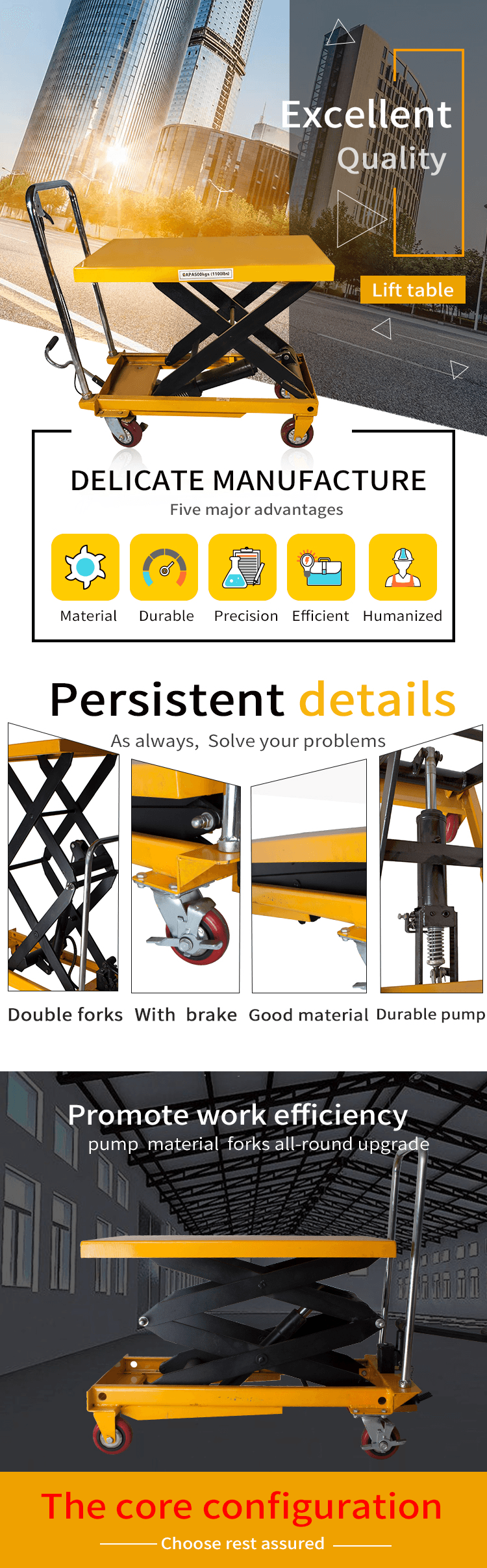 200kg scissors lift platform