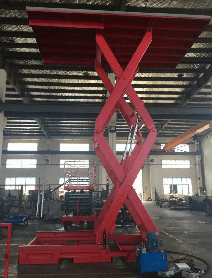 Indoor scissor lift platform