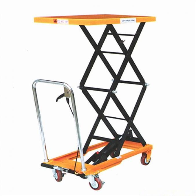 Manual hydraulic scissor lift platform