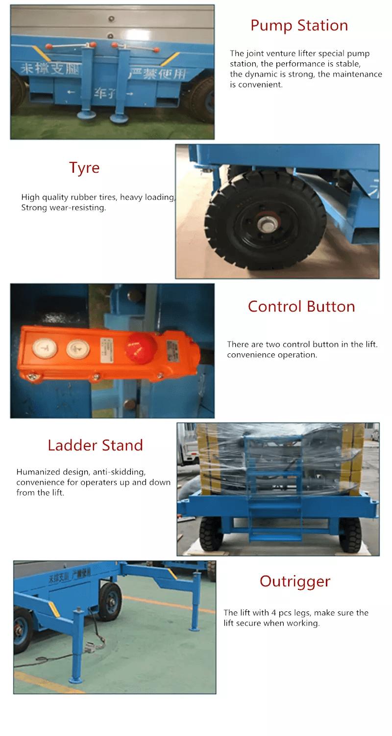 Narrow scissor lift platform parts show1
