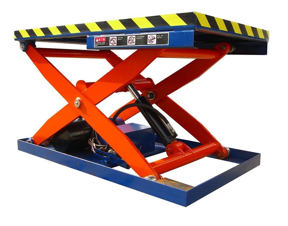 Vertical stationary scissor lift platform